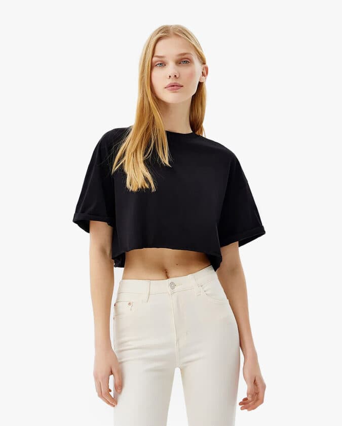 Sleeve Black T-Shirt